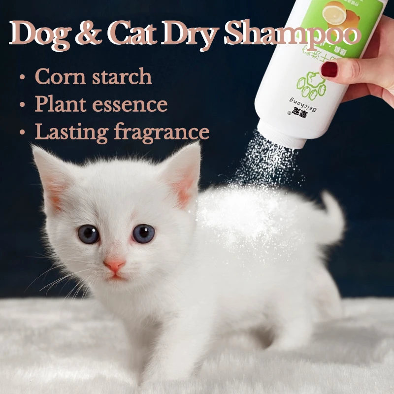 

Canine Daily Preventative Powder,Waterless Dog&Cat Dry Shampoo&Pet Deodorizer,Provides Itchy Skin Relief,Fur Care,Removal Odor
