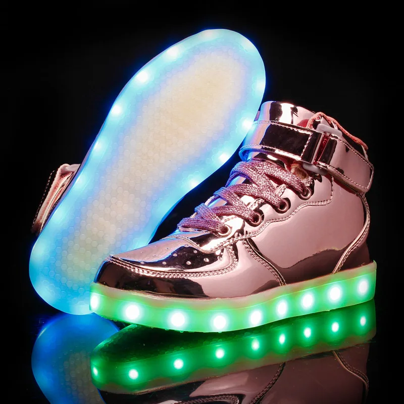 

Детская обувь для мальчиков, нейтральная Люминесцентная спортивная обувь, модная яркая светящаяся обувь для мальчиков и девочек