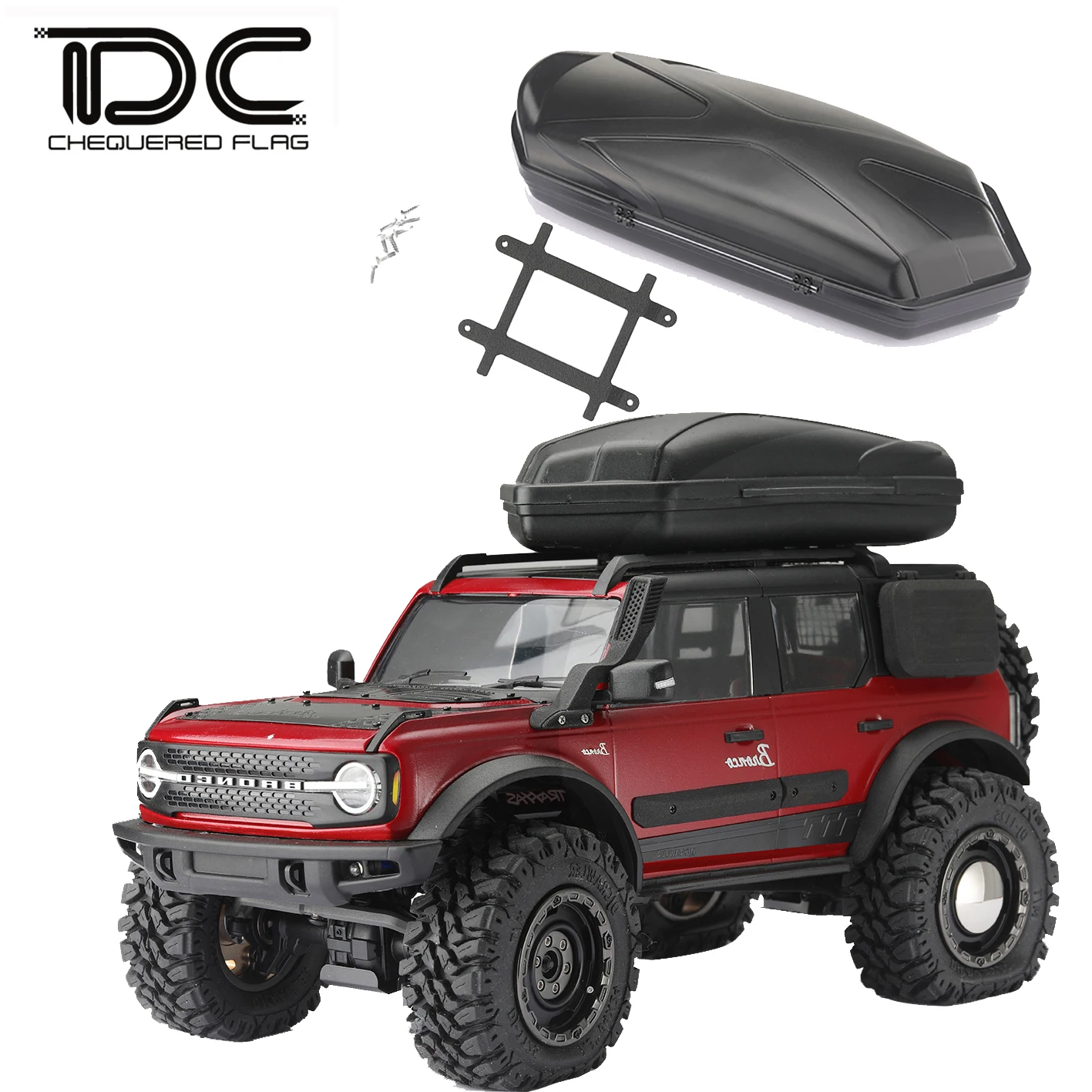 Dc Roof Rack Box 1/18 Rc Truck Crawler Car Bagagli Per Trx-4M Bronco Trx4M Scx10 6X6 4X4 Rock Upgrade Accessori