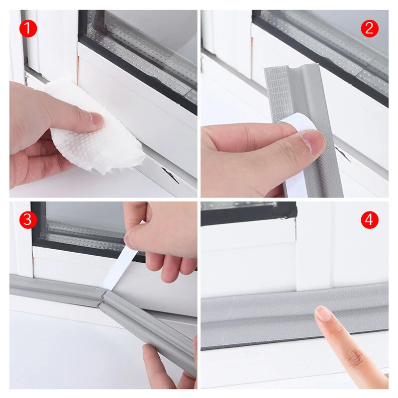Weather Seal Strip - Acoustic Foam Insulation Tape for Doors & Windows, Windproof & Soundproof