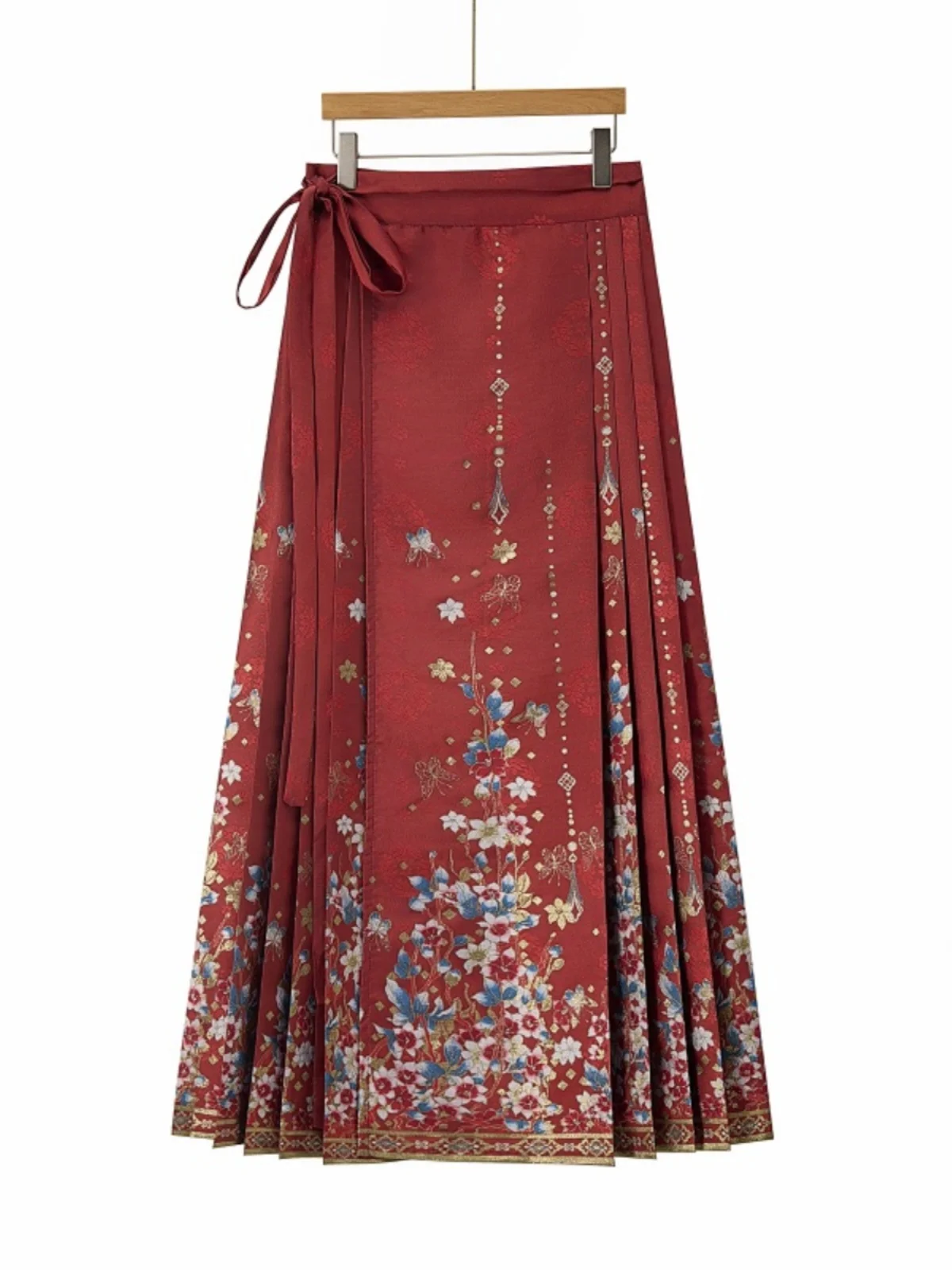 

High Precision Makeup Flower Horse-Face Skirt Daily Commuting Full of Gold Craft Women's Han Chinese Clothing