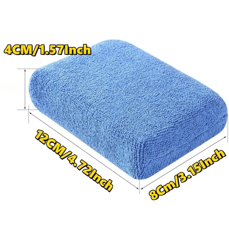 2/10Pcs Car Wax Applicator Pads Microfibre Polishing Sponges Soft Auto Detailing Waxing Sponge Cleaning Foam Car Paint Care Pad 6