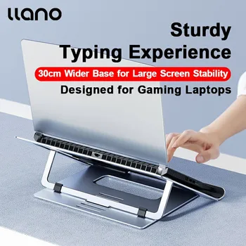 llano Supporto per laptop Supporto per iPad Supporto per computer Supporto per notebook desktop regolabile portatile in lega di alluminio per 7-17,3 pollici