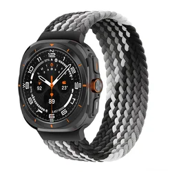 Premium Sport Nylon Braided Solo Loop Strap for L (Black clever)
