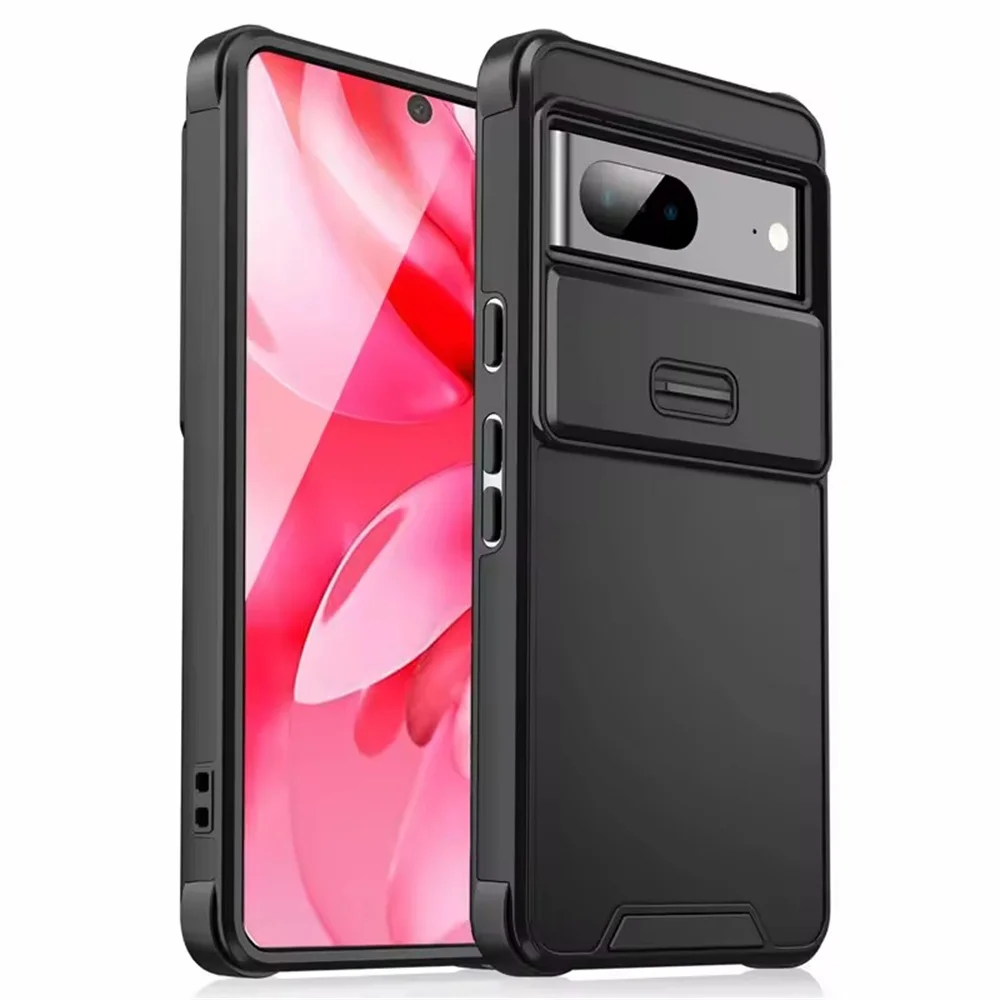Slide Camera Protector Shockproof Phone Case with Lens Protective Armor Cover