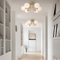 Plafonnier en Fer Forgé au Design Nordique Moderne, Luminaire Décoratif d'Nik, Idéal pour une Chambre à Coucher, un Salon ou un Couloir 5