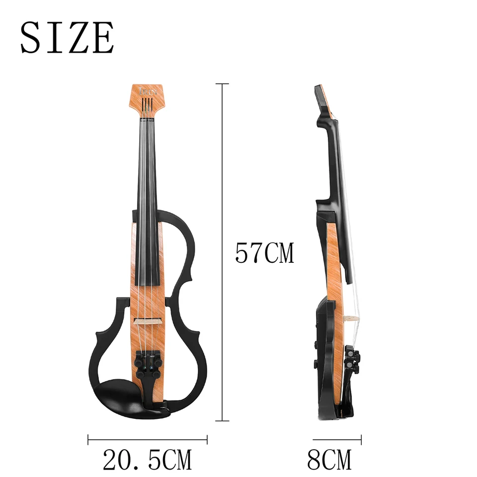 Electric Violin 4/4 Professional Headless Carbon Fiddle