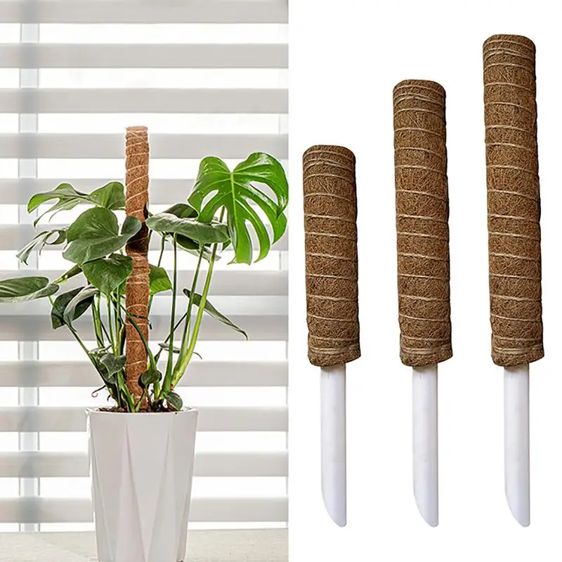 304050cm Natural Coconut Palm Stick Plant Climbing Frame Home Garden Balcony Creeper Support Frame Greenhouse Flower