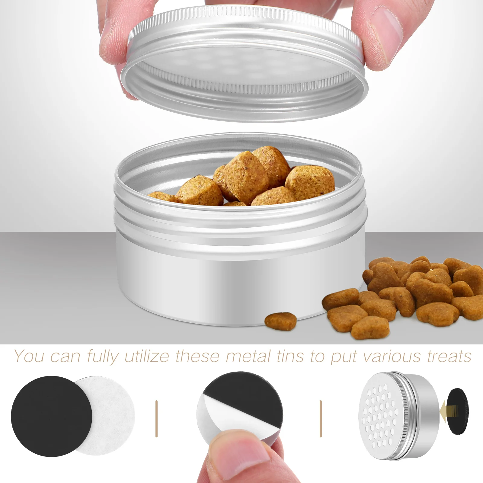 1 set Dog Training Scent Tins Metal Can Dog Smell Training Boxes Pet Scent Container With Dots,dog training supplies