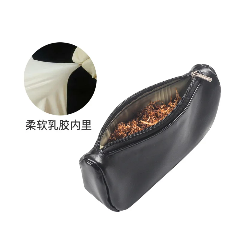 Tobacco Pipe Bag Pouch PU Leather Travel Case Storage For Two Pipes Lighter Smoking Accessories Men's Gift smoking accessories tobacco pipe tobacco smoking accessories smoking pipe