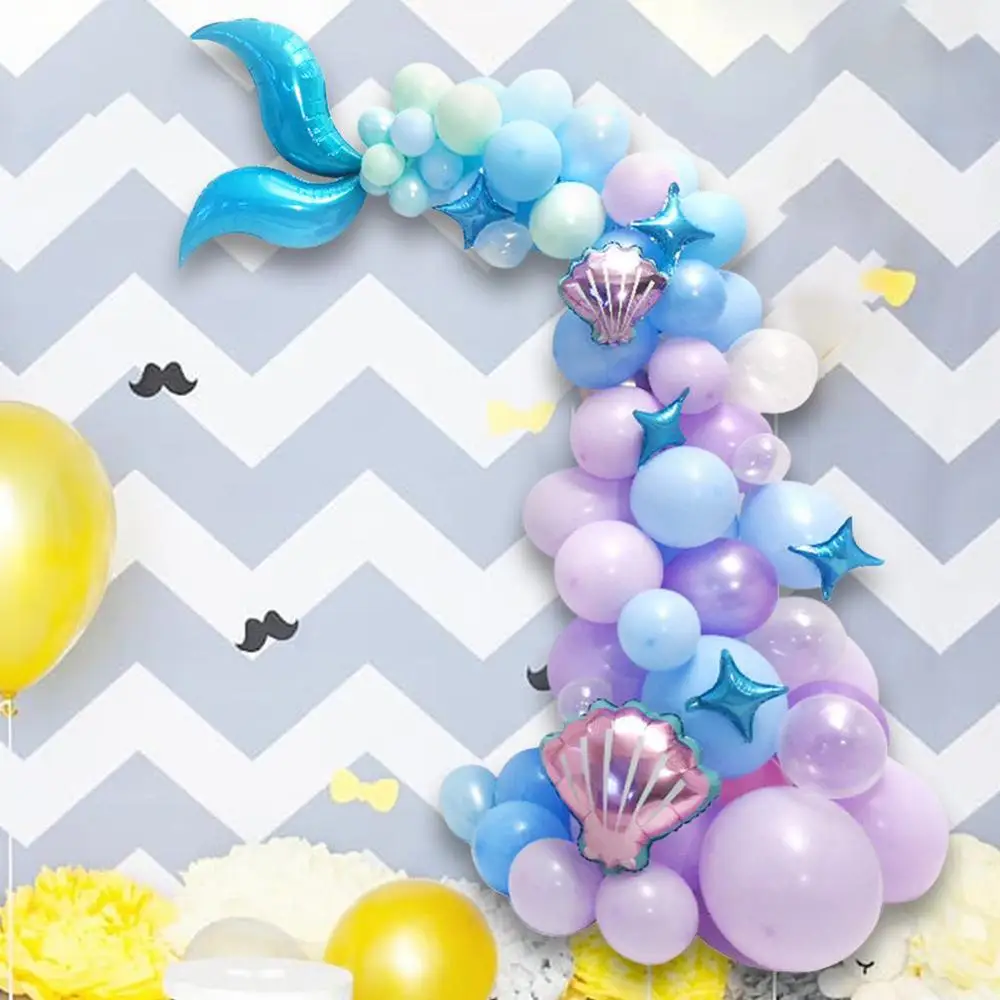 

87pcs Mermaid Tail Balloon Garland Set Latex Balloon Mermaid Party For Wedding Birthday Party Decorations Ballon Anniversaire