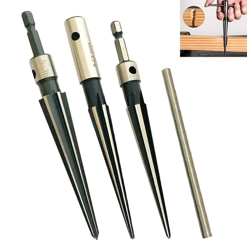 1-1/8" Reamer Drill Bit For Metal, M2 HSS Taper Reamer For