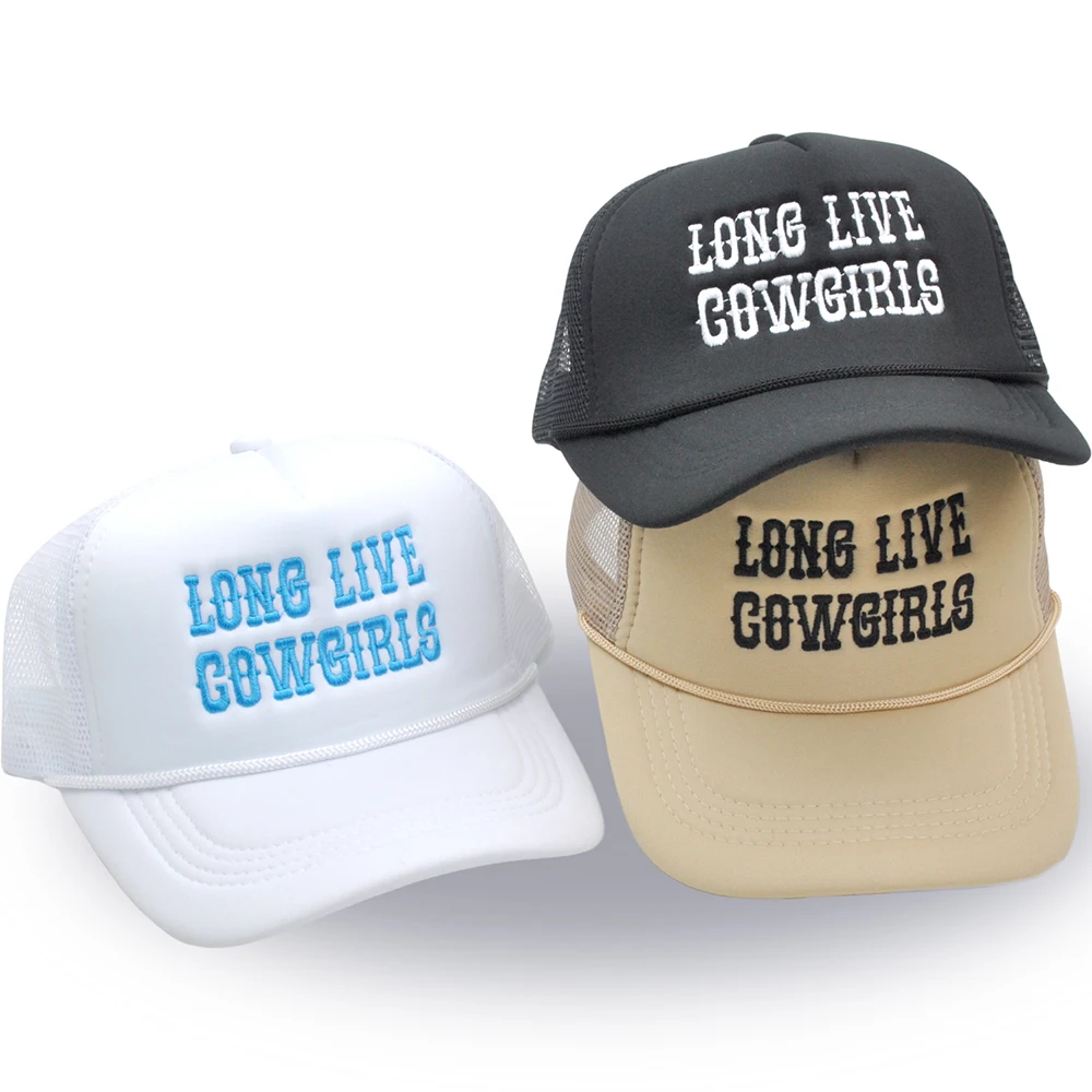 Long Live Cowgirls Trucker Hat Embroidery Cowboy Girly Baseball Cap Summer Woman Mesh Caps Mom Hats Gifts for her