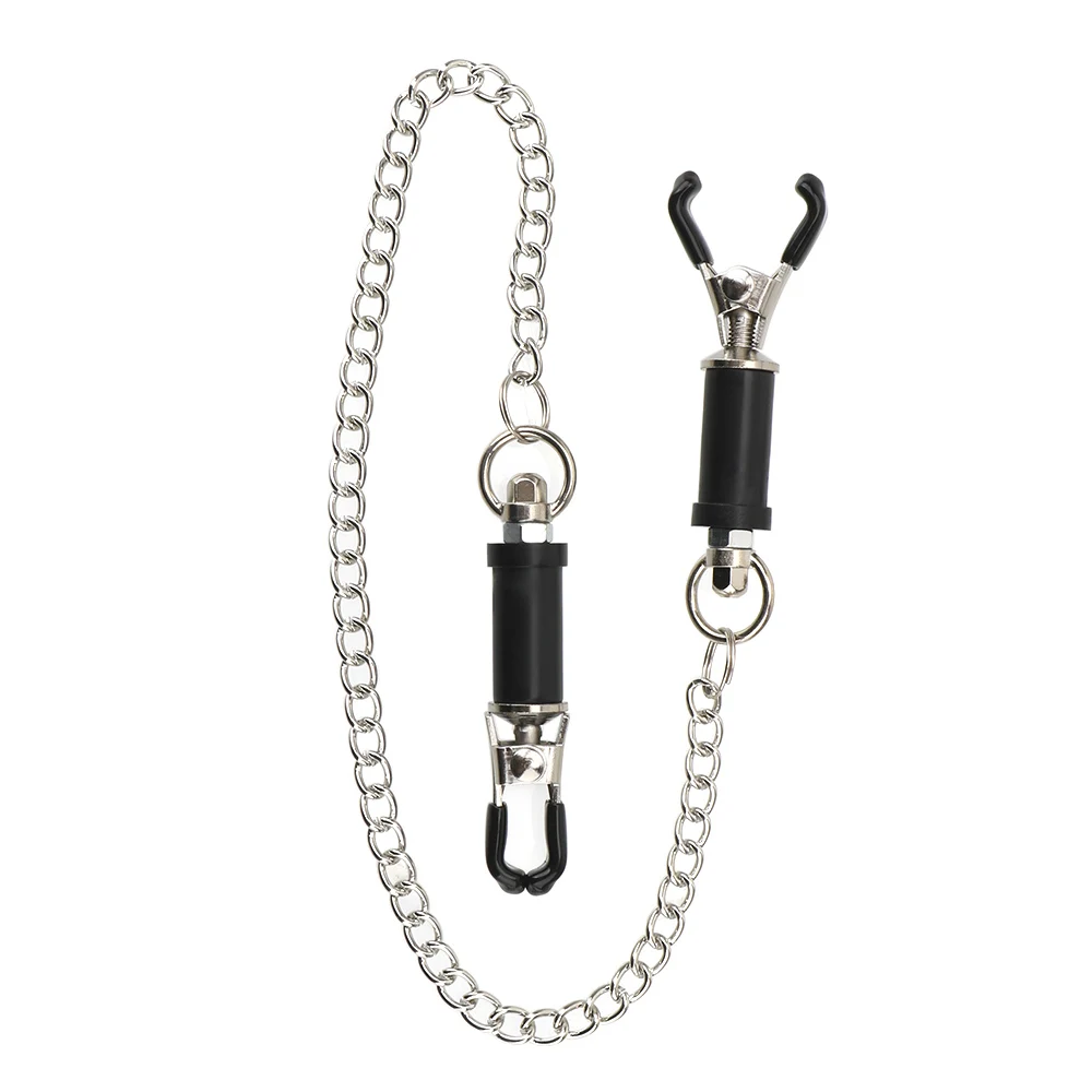 IKOKY Adjustable Metal Clips Adult Games Breast Bondage Play Clamps Sex Toys for Couple Nipple Stimulator_voghion.com