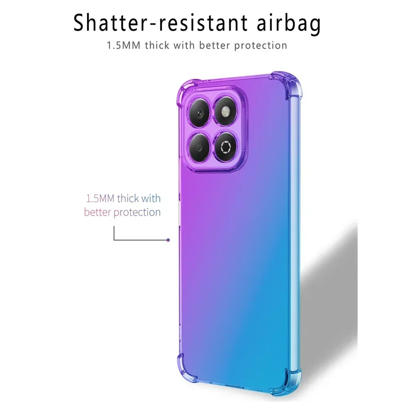 Rainbow Gradient Shockproof Translucent Phone Case - Soft TPU Cover