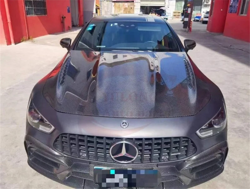 

Передний бампер из углеродного волокна, капот двигателя, Крышка вентиляционного отверстия для Benz gt50, gt53, gt60, gt63 2019-2023