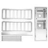Commercial stainless steel Rectangle double groove kitchen sink with hot and cold faucets 3 Tiers Maximum Loading 400kg/882lbs 6