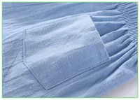 Shorts d'été en coton et lin pour garçons et filles, pantalons de plage décontractés, confortables, pour enfants de 2 à 10 ans, tendance 6