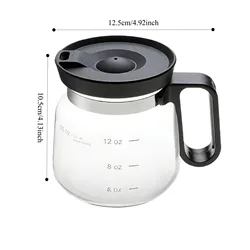 Heatproof 16 Oz Coffee Pot - Shaped Glass Mug (Clear)