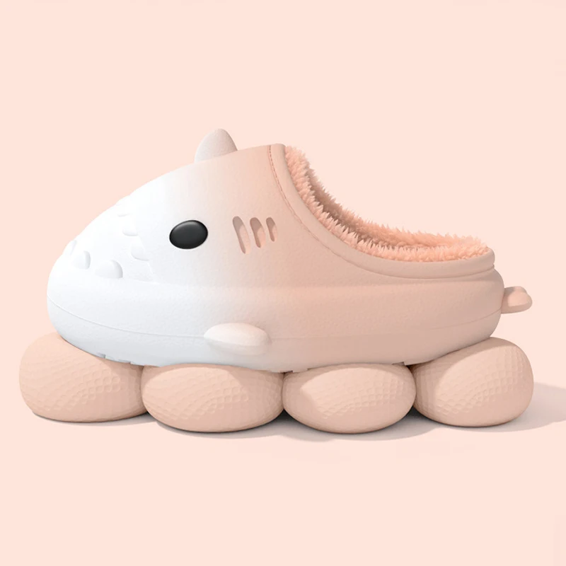 Warm Cotton Indoor Slippers with Plush Lining for Men and Women