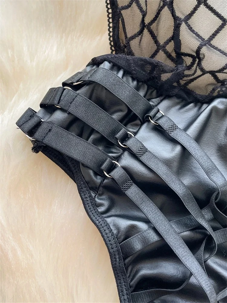 backless slim playsuit with cross strap accents