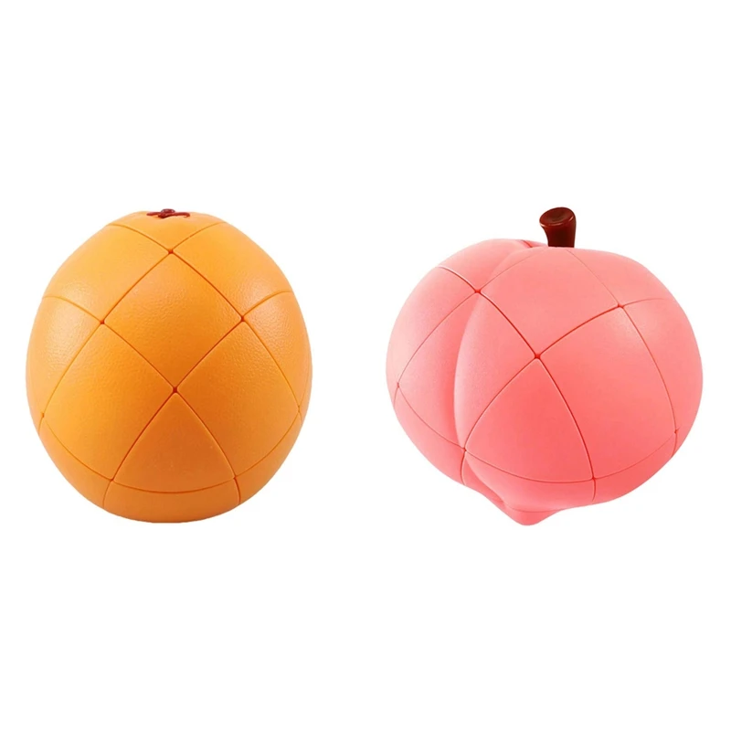 

2X пазл фрукты Оранжевый/Персик специальные милые формы игрушки квадратные профессиональные образовательные куб волшебные игрушки-Прямая поставка