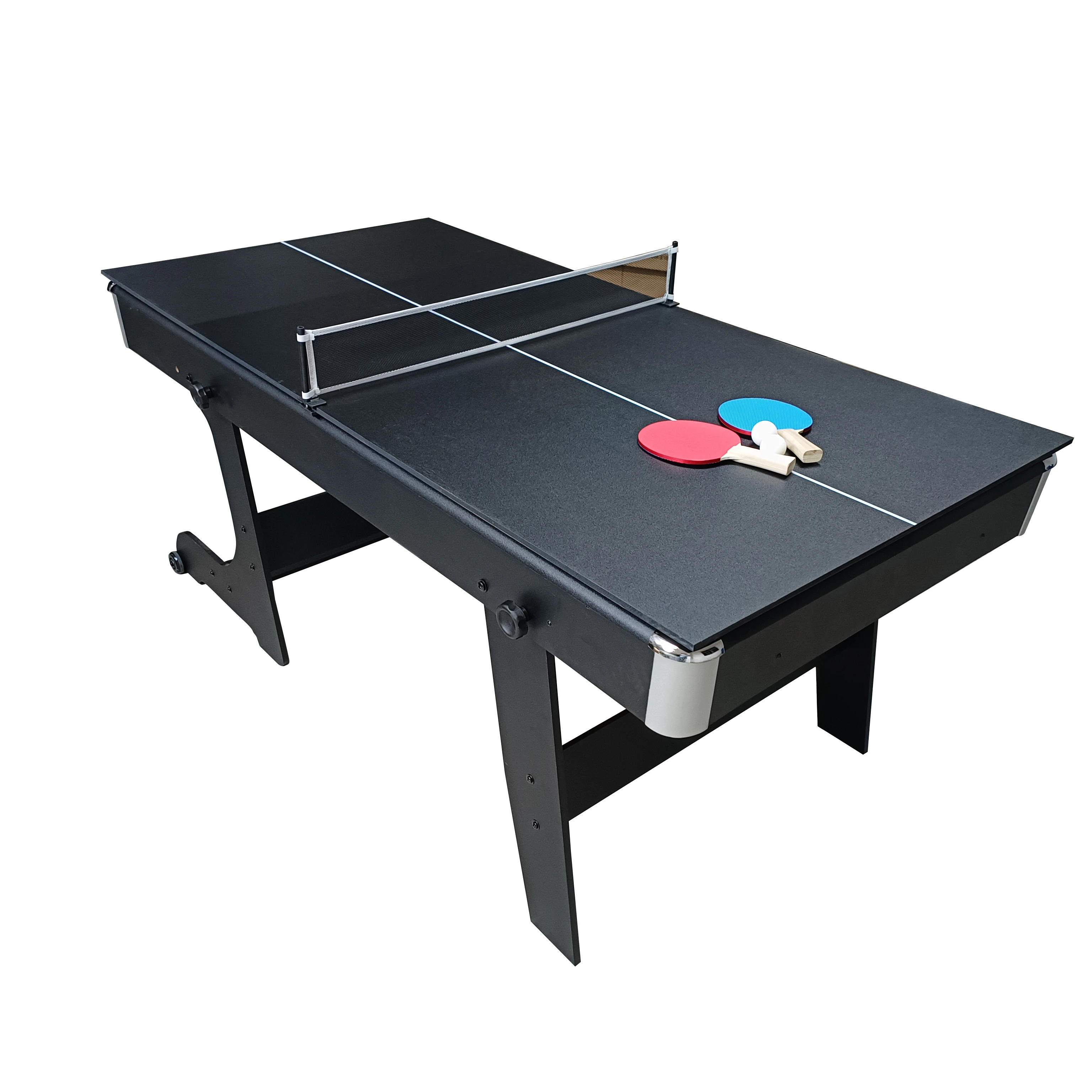 

Best selling Indoor used 2 in 1 Combo Game Table Folding 6ft Ping Pong Table Pool Table
