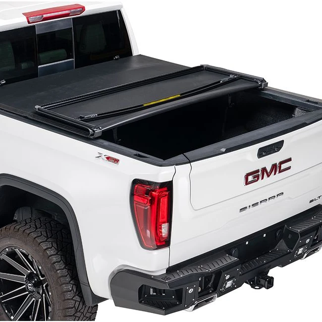 

Black Tonneau Cover High Quality 4x4 Pickup Truck Bed Cover Soft Tonneau Roll-up Bed Cover For Ford F150 2015+