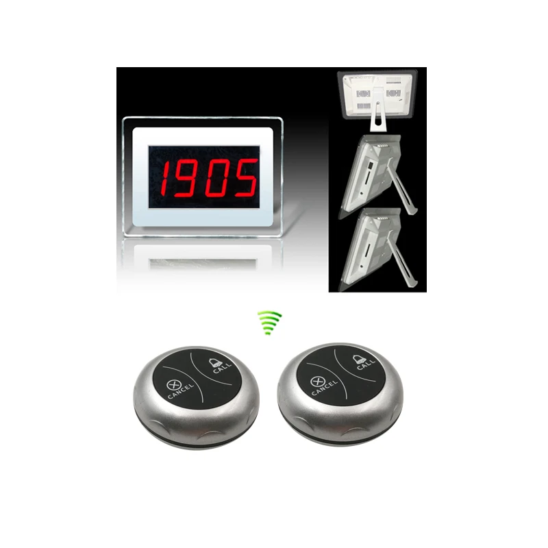 

Reliable 433.92mhz K-200CD Display Wireless Coaster Paging System Restaurant Buzzer Pager