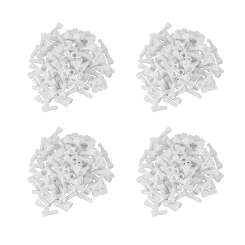 

400Pcs 22-16 GA AWG Closed End Crimp Caps Splice Gauge Wire Connectors Terminals (White)