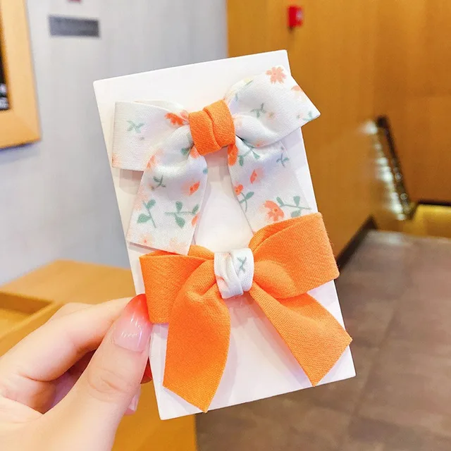 2022 New Bow Headgear Cute Sweet Little Girl Hair Accessories Summer Girls Net Red Clips Baby Hairpins Children Hair Clips Gifts E1