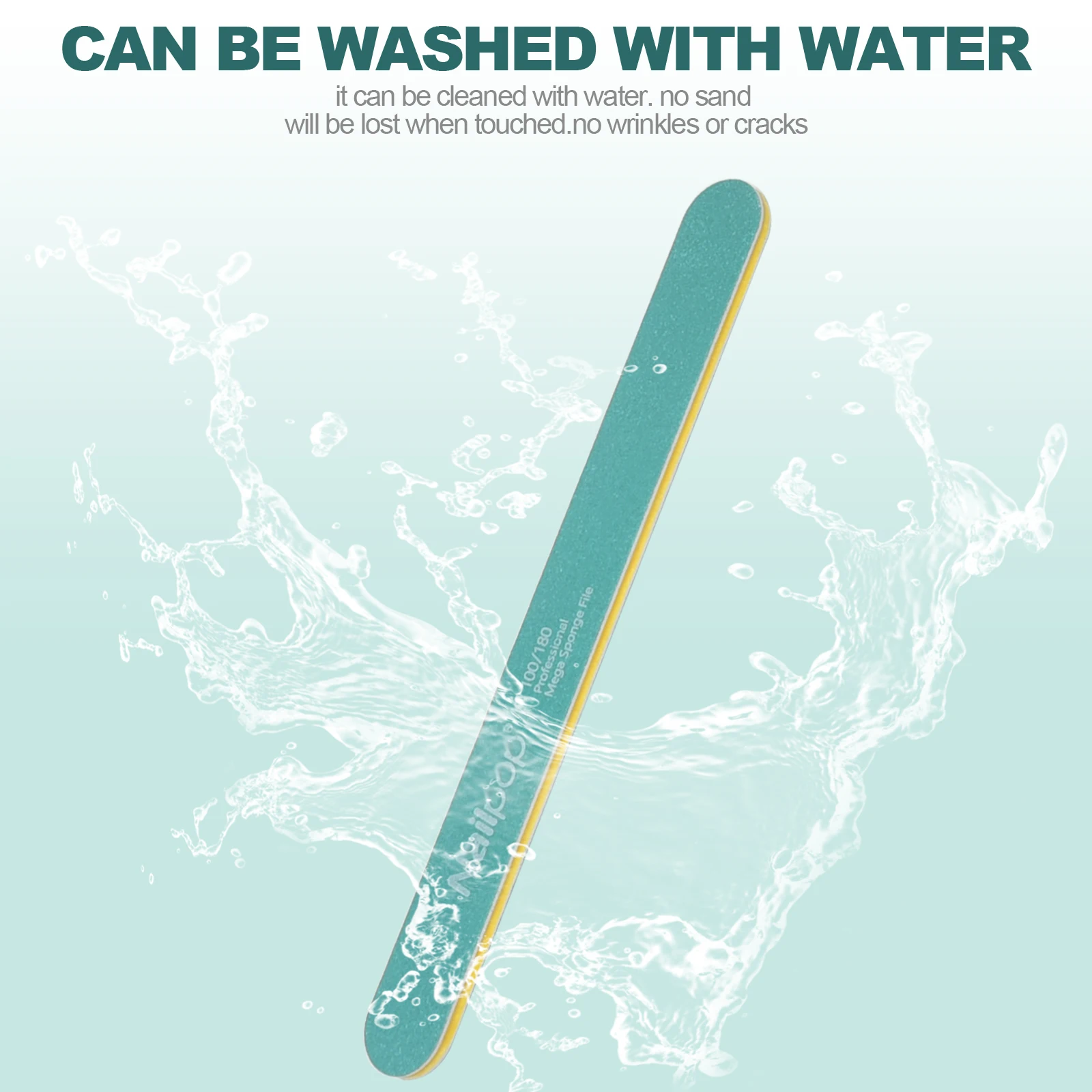 네일팝 10개입 양면 네일 파일 100/180 그릿 전문가용 매니큐어 페디큐어 버핑 도구 및 재사용 가능한 네일 버퍼 파일