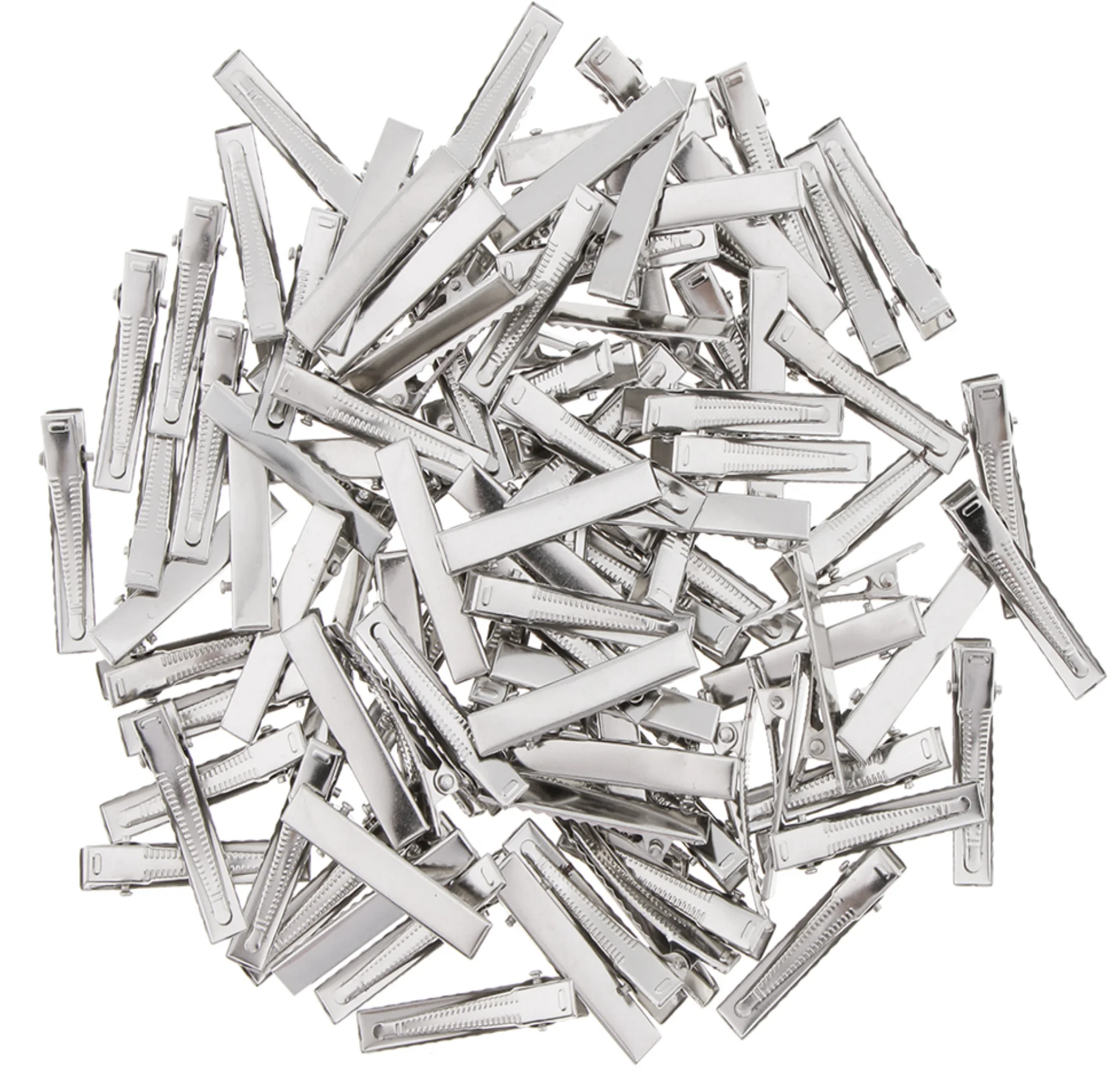 50 Pcs Lot Alligator Hair Clip Single Prong Pinch Clips Metal Alligator