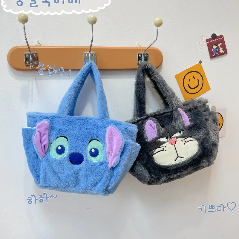 

MINISO новая женская сумка-ведро в виде сердца с милым стичем в виде кошки