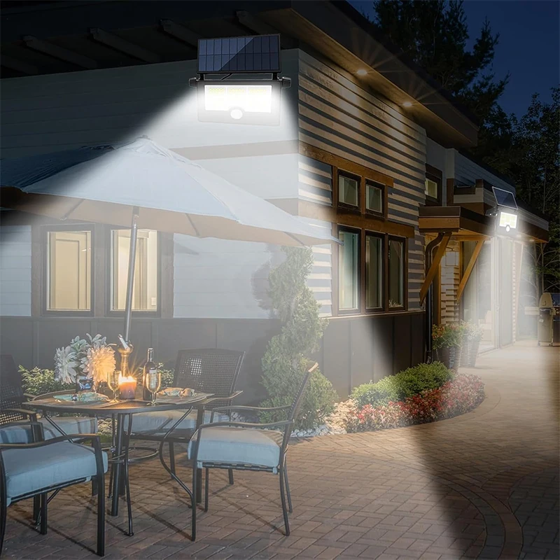 Outdoor Solar Lights Barn Light 160COB Motion Detector Waterproof 120° Sensor An