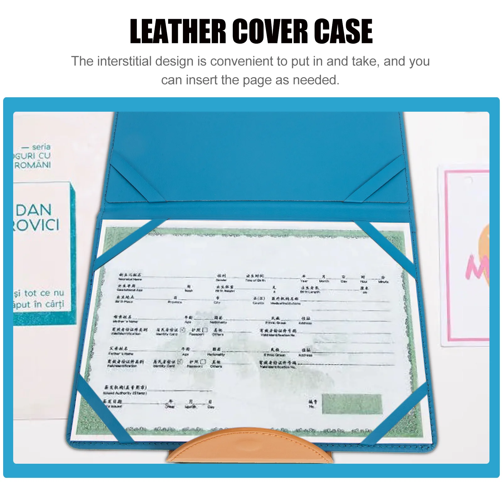Certificate Birth Baby Cover Protector Case Document Sleeve File Organizer Memory Book Frames Jackets Folder Box Memories Holder