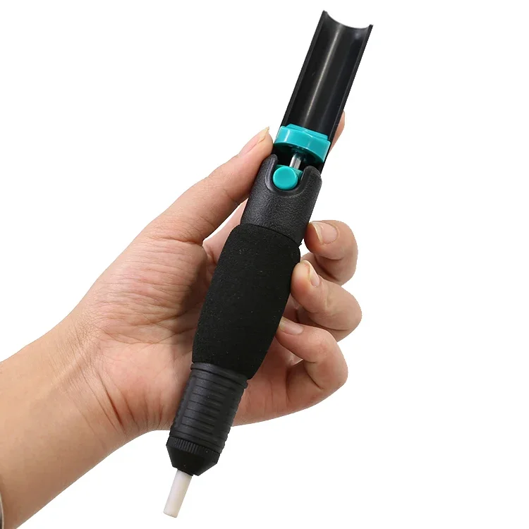 Desoldering Pump CJ-366D Powerful Dual-Ring Non-Slip Handle Solder Sucker Solder Pump Manual Soldering Tool for PCB