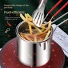 4 piece StainlesMet Zeef Mand Voor Frietjes Kip Keukenpannen Roestvrijstalen Friteuse Pot Japanse  Tempura Kleine Frituurpan 2