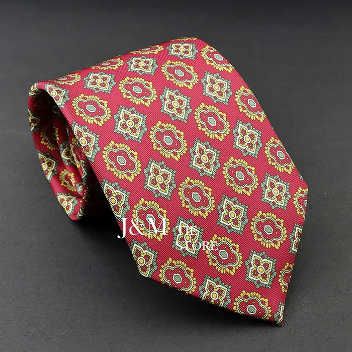 Hochwertige Herrenkrawatte aus weicher Seide, 9 cm – Paisley-Jacquard-Krawatten in Braun/Grün/Blau für Business-Party-Bräutigam – Detail 15