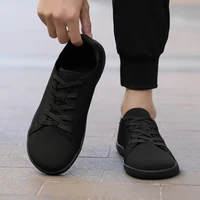 Simple Wide Footed Men's and Women Universal Mesh Breathable Sports Shoes Lightweight Soft Sole Zero Drop Sole Casual Flat Shoes - Image 3