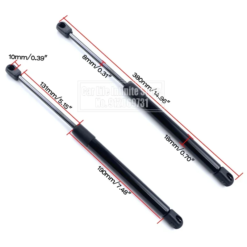 Car Trunk Engine Tail Gate Gas Spring Shock Lift Struts Support 2Pcs for Tesla Model 3