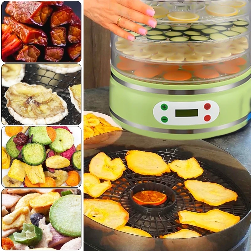 Dehydrator Machine 8 Stackable Trays Jerky Dryer Digital Adjustable Temperature Control Electric Preserver