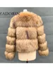 ZADORIN Women Fashion Faux Raccoon Fur Coat Luxury Short Furry Fur Top Jacket Women Winter Plush Fluffy Fur Coats for Women 6