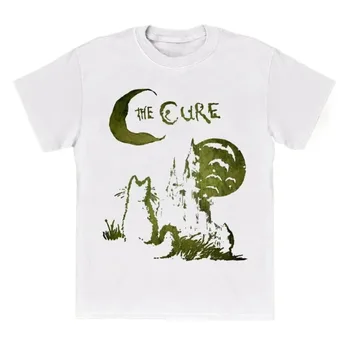 The Cure Cat T-shirt 90s Alt Indie Rock Clothes Band T Shirt Hip Hop Tee Men Women Clothing Y2k Tops 1