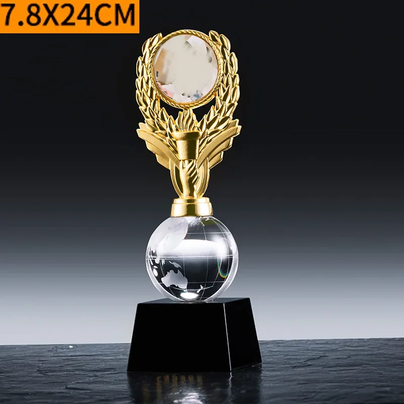 Customized Creative Transparent Crystal Trophy, Can be Customized Photo School, annual Meeting Award, Love Trophy, Souvenir, 1Pc