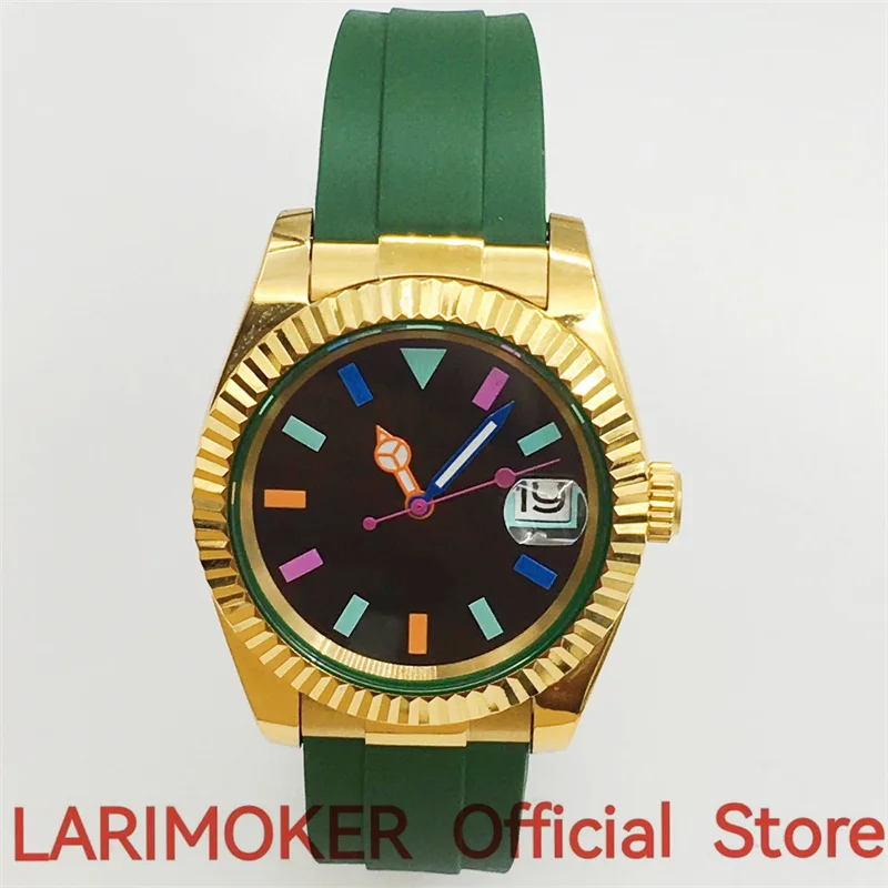 

Мужские механические часы LARIMOKER 24 Jewel NH35A PT5000 39 мм, браслет из нержавеющей стали с сапфировым стеклом и светящимся циферблатом