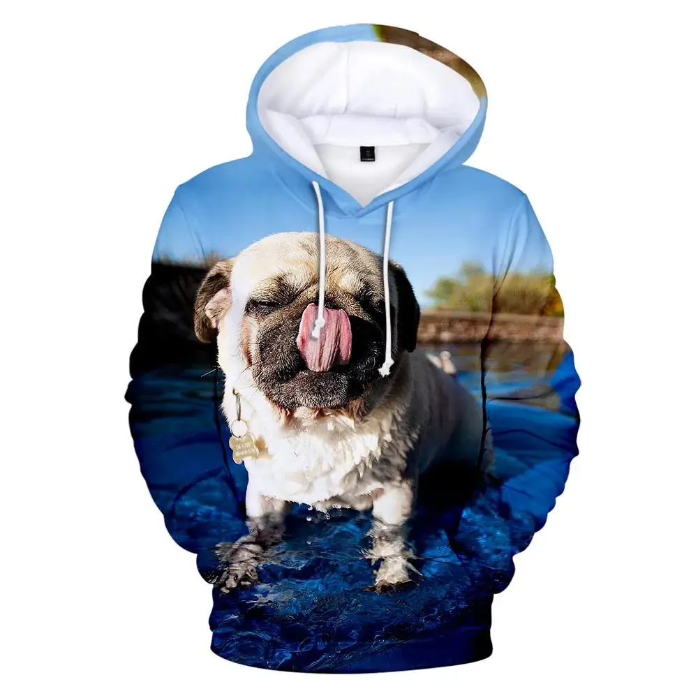 2023 Fashion 3D Pug Hoodies Men Women Sweatshirts Harajuku Hoodie Pullover Hot Autumn 3D Pug Hooded Casual Boys Girls Streetwear