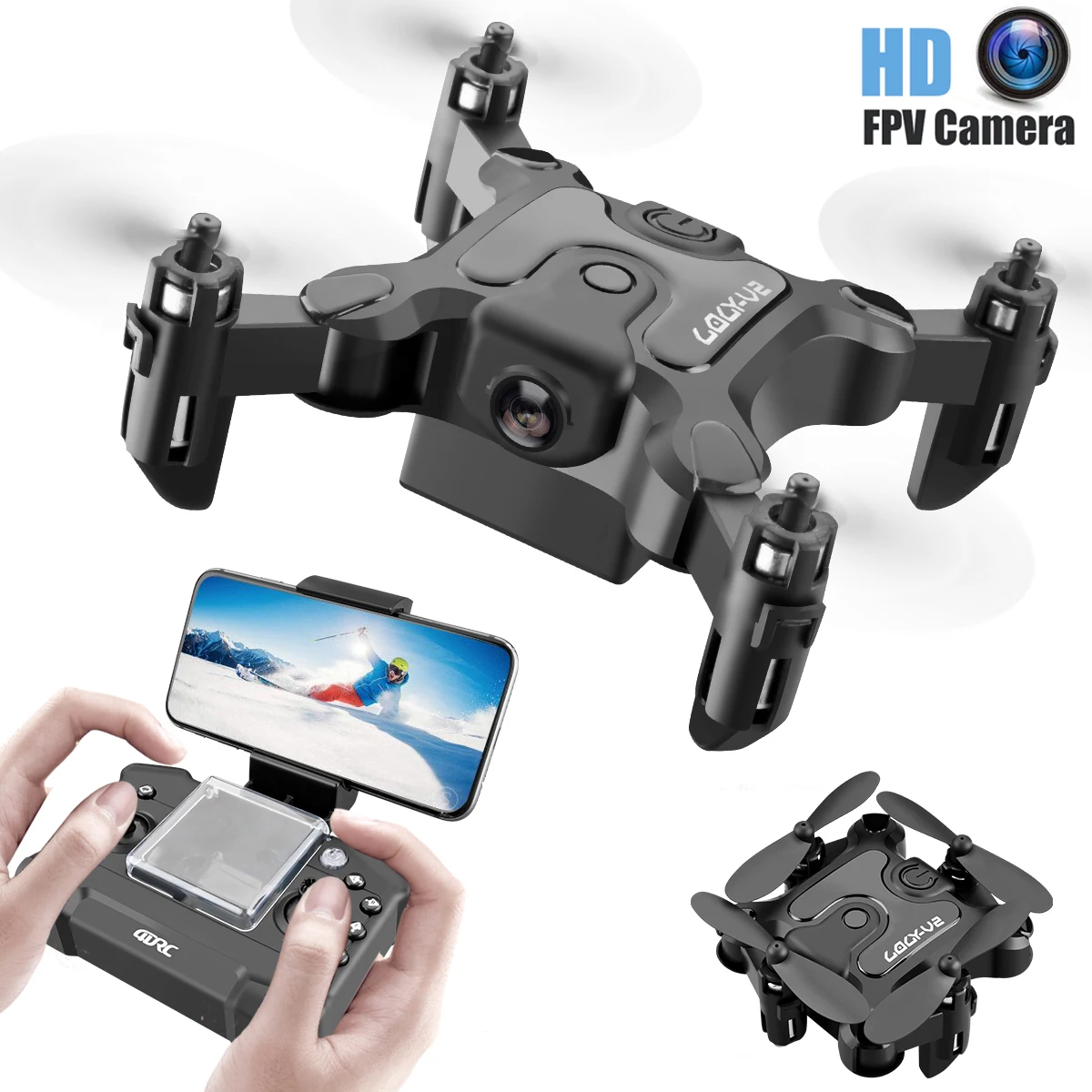 4DRC V2 Mini Drone HD WiFi FPV Pliable avec Maintien d'Altitude
