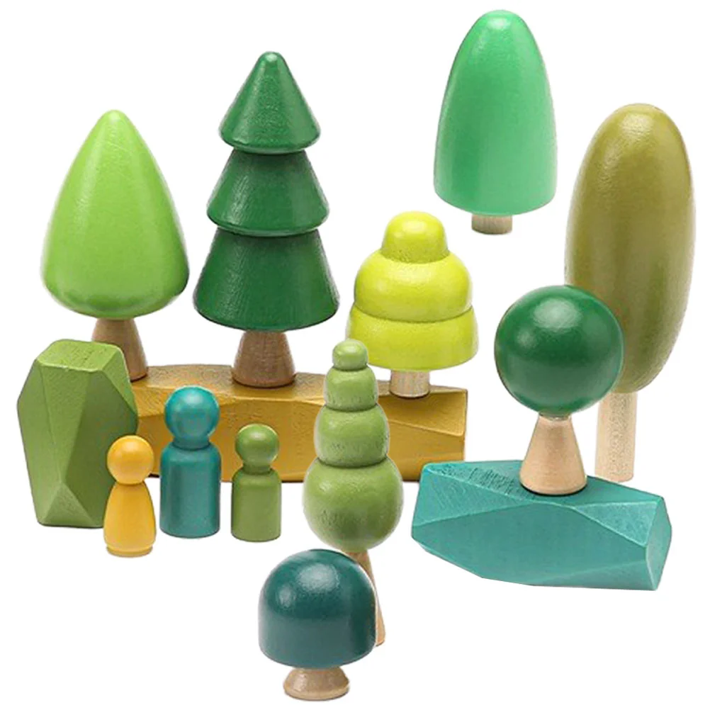 

Wooden Craft Forest Tree Toys Mini Kits Cake Decorations Playthings Kids Educational Toddler Set Early Wear-resistant