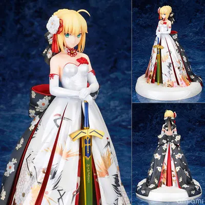 

Anime FGO Fate Grand Order Kimono Saber Lily Artoria Pendragon Crane Dress Ver. PVC Action Figures Collection Model Toys Doll